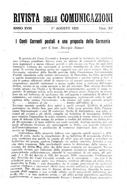 Rivista delle comunicazioni