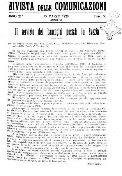 Rivista delle comunicazioni