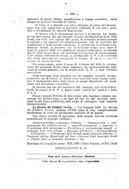 Rivista delle province bollettino dell'Unione delle province d'Italia