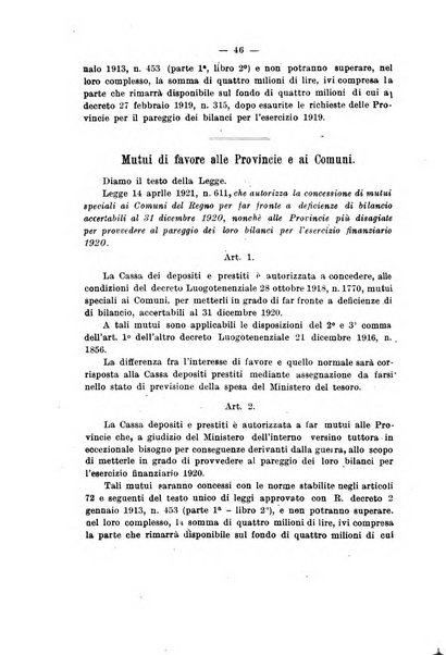 Rivista delle province bollettino dell'Unione delle province d'Italia