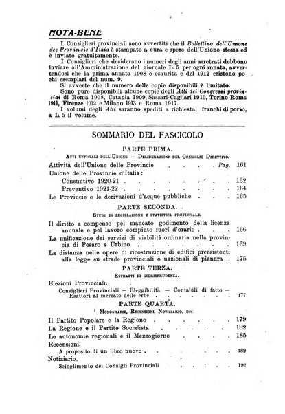 Rivista delle province bollettino dell'Unione delle province d'Italia