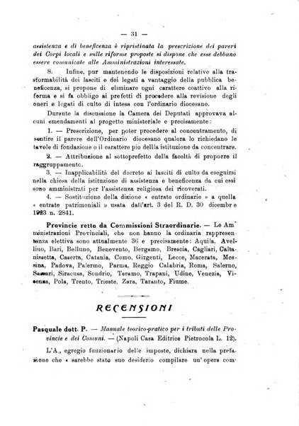 Rivista delle province bollettino dell'Unione delle province d'Italia