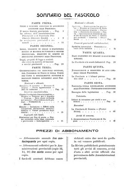 Rivista delle province bollettino dell'Unione delle province d'Italia