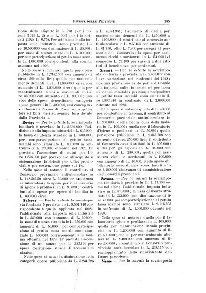 Rivista delle province bollettino dell'Unione delle province d'Italia