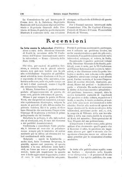 Rivista delle province bollettino dell'Unione delle province d'Italia