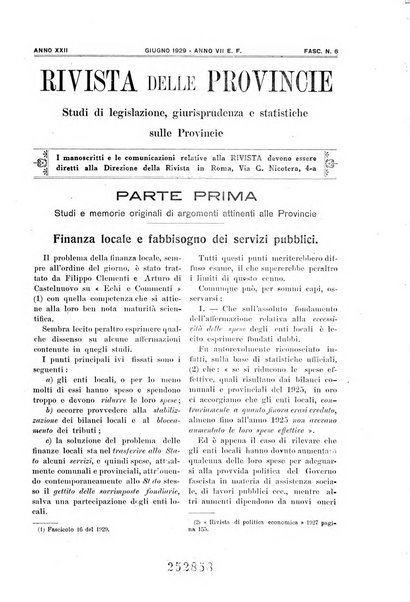 Rivista delle province bollettino dell'Unione delle province d'Italia