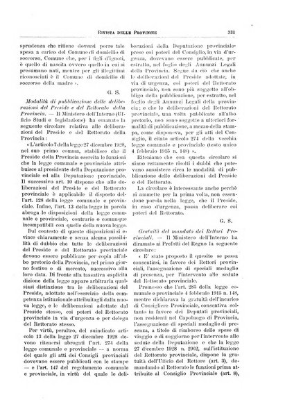 Rivista delle province bollettino dell'Unione delle province d'Italia