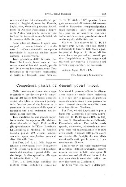 Rivista delle province bollettino dell'Unione delle province d'Italia