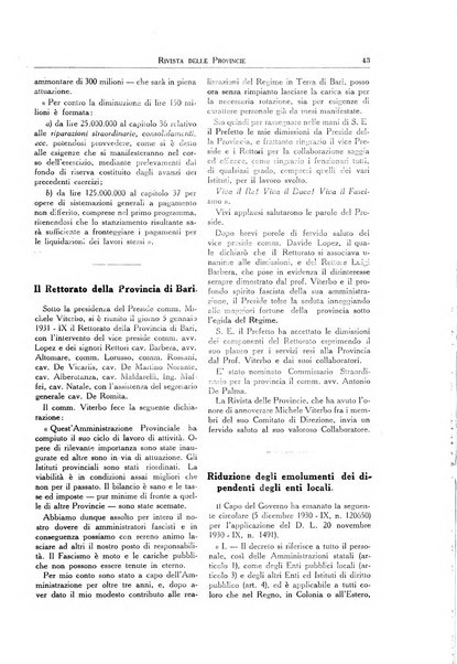 Rivista delle province bollettino dell'Unione delle province d'Italia