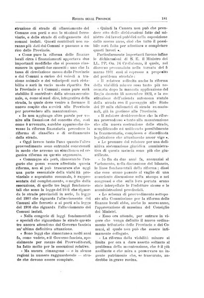 Rivista delle province bollettino dell'Unione delle province d'Italia