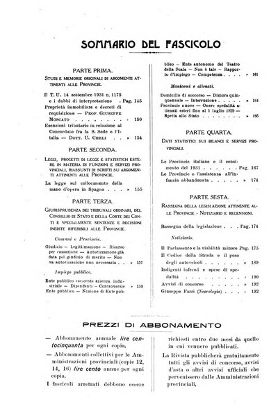 Rivista delle province bollettino dell'Unione delle province d'Italia