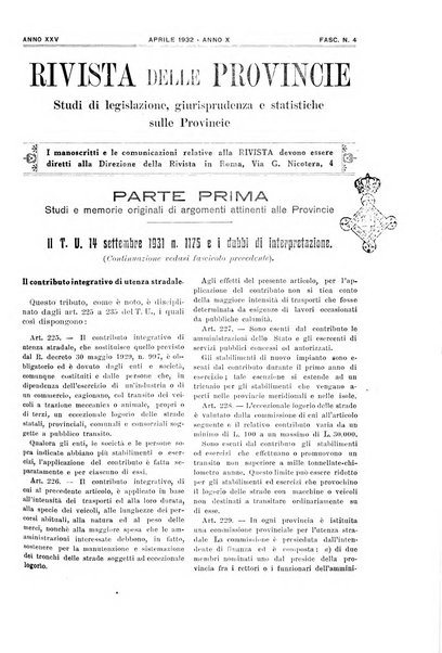 Rivista delle province bollettino dell'Unione delle province d'Italia