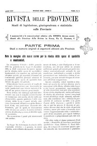 Rivista delle province bollettino dell'Unione delle province d'Italia