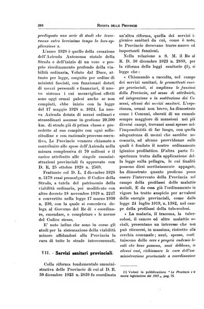 Rivista delle province bollettino dell'Unione delle province d'Italia