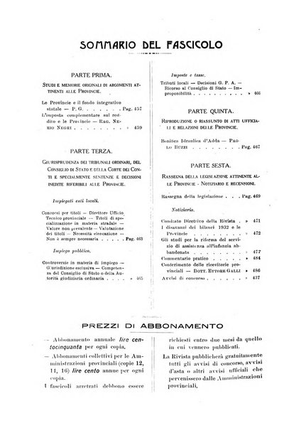 Rivista delle province bollettino dell'Unione delle province d'Italia