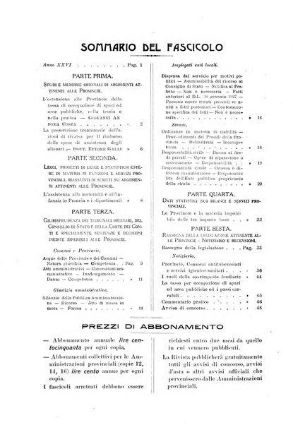 Rivista delle province bollettino dell'Unione delle province d'Italia