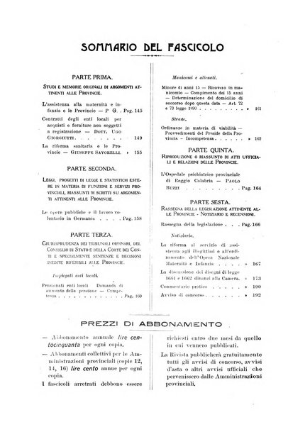 Rivista delle province bollettino dell'Unione delle province d'Italia