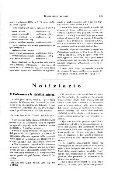 Rivista delle province bollettino dell'Unione delle province d'Italia