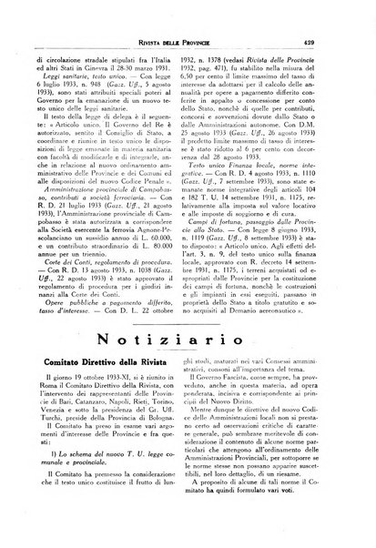 Rivista delle province bollettino dell'Unione delle province d'Italia