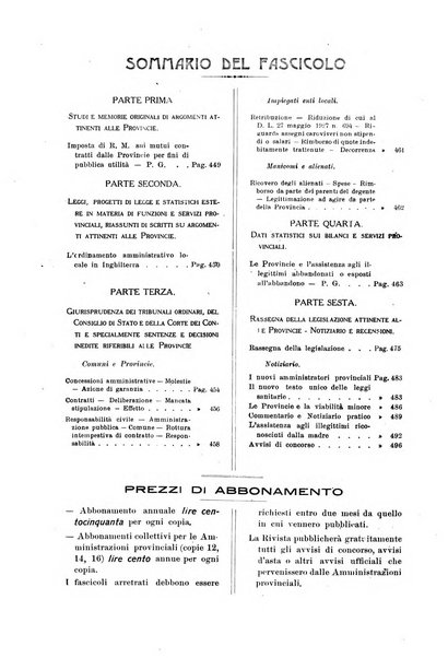 Rivista delle province bollettino dell'Unione delle province d'Italia