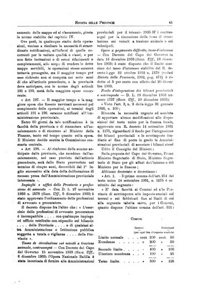 Rivista delle province bollettino dell'Unione delle province d'Italia