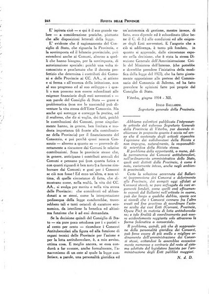 Rivista delle province bollettino dell'Unione delle province d'Italia