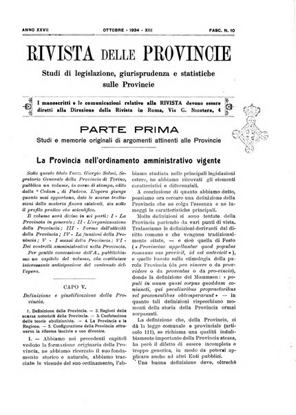 Rivista delle province bollettino dell'Unione delle province d'Italia