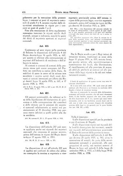 Rivista delle province bollettino dell'Unione delle province d'Italia