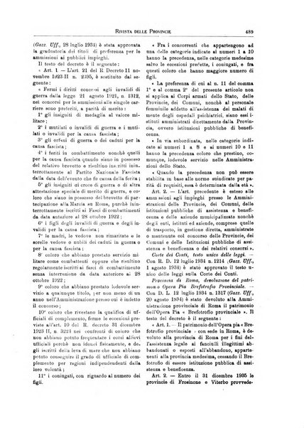 Rivista delle province bollettino dell'Unione delle province d'Italia