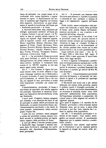 Rivista delle province bollettino dell'Unione delle province d'Italia