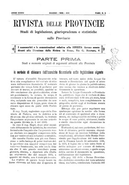 Rivista delle province bollettino dell'Unione delle province d'Italia