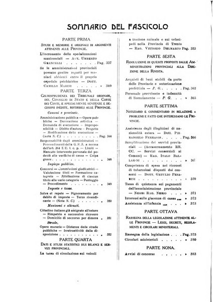 Rivista delle province bollettino dell'Unione delle province d'Italia