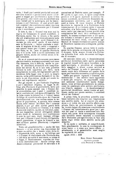 Rivista delle province bollettino dell'Unione delle province d'Italia