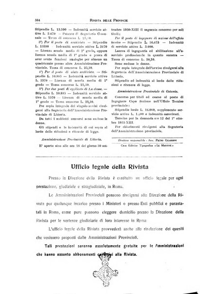 Rivista delle province bollettino dell'Unione delle province d'Italia