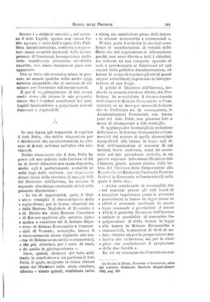 Rivista delle province bollettino dell'Unione delle province d'Italia