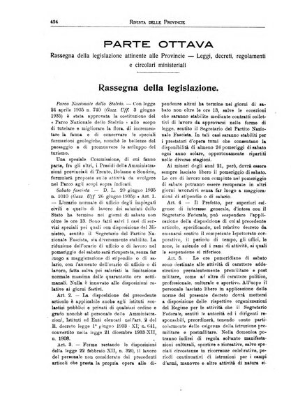 Rivista delle province bollettino dell'Unione delle province d'Italia