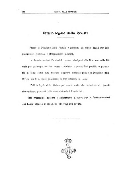 Rivista delle province bollettino dell'Unione delle province d'Italia