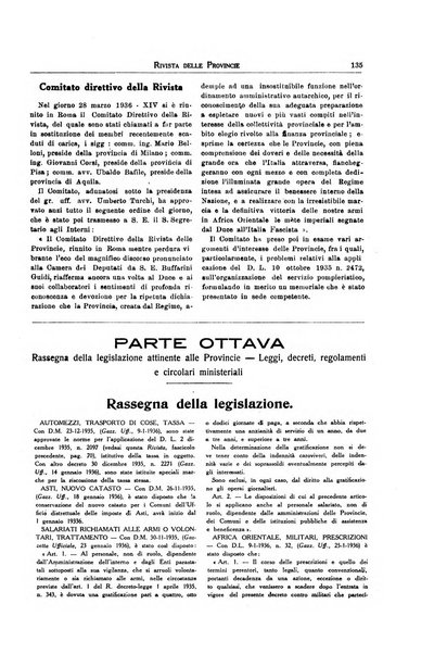 Rivista delle province bollettino dell'Unione delle province d'Italia