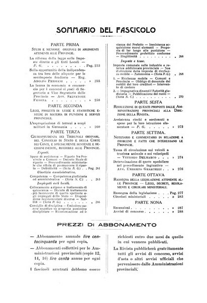 Rivista delle province bollettino dell'Unione delle province d'Italia