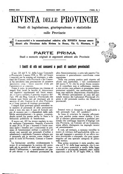 Rivista delle province bollettino dell'Unione delle province d'Italia