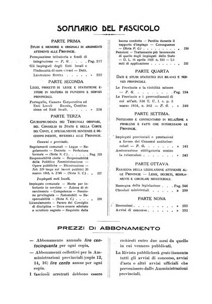 Rivista delle province bollettino dell'Unione delle province d'Italia