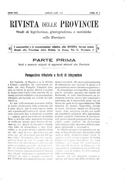 Rivista delle province bollettino dell'Unione delle province d'Italia