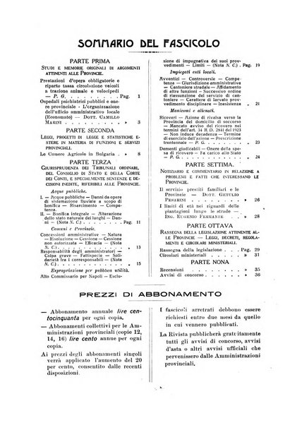 Rivista delle province bollettino dell'Unione delle province d'Italia