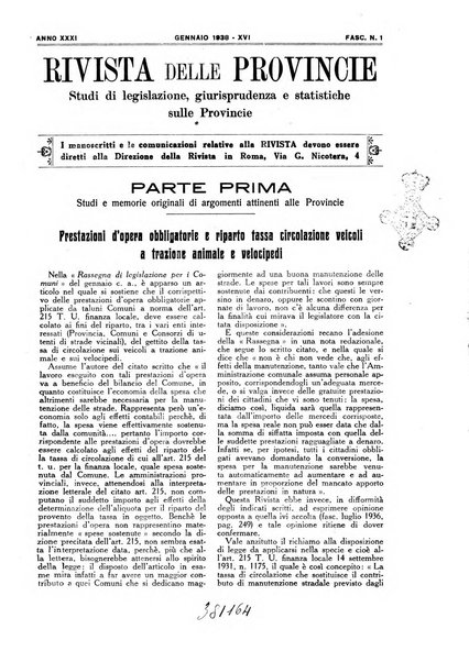 Rivista delle province bollettino dell'Unione delle province d'Italia