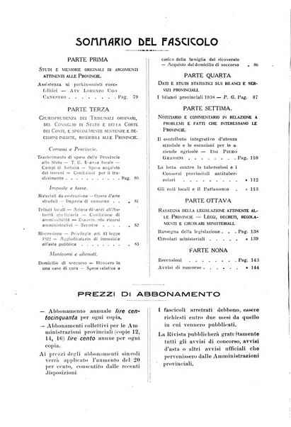 Rivista delle province bollettino dell'Unione delle province d'Italia