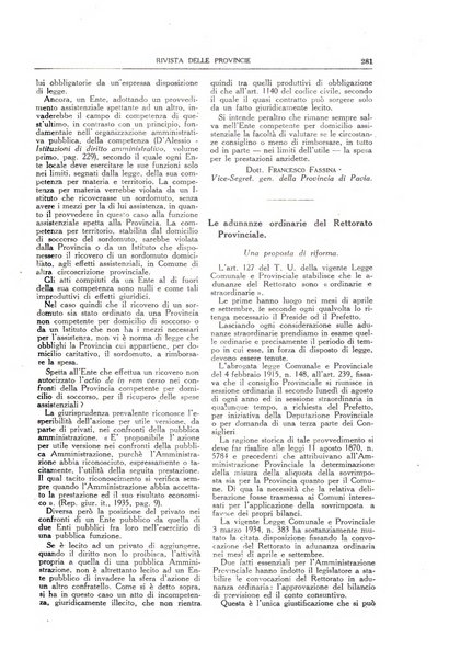 Rivista delle province bollettino dell'Unione delle province d'Italia