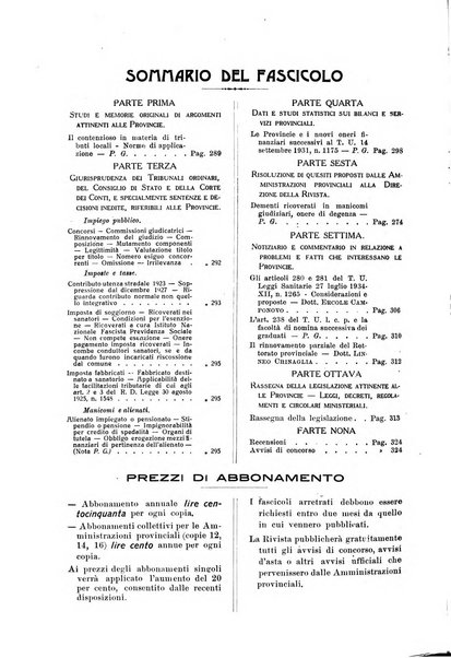 Rivista delle province bollettino dell'Unione delle province d'Italia