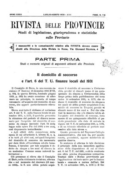 Rivista delle province bollettino dell'Unione delle province d'Italia