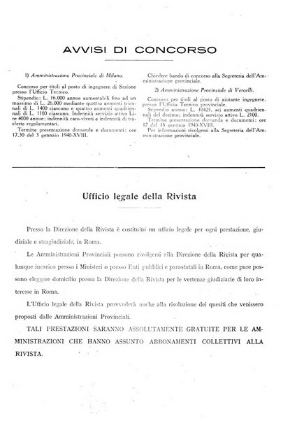 Rivista delle province bollettino dell'Unione delle province d'Italia