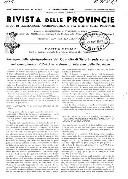 Rivista delle province bollettino dell'Unione delle province d'Italia